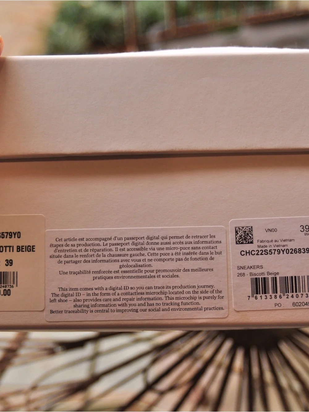 Original Chloe Nama Sneaker Biscotti Beige Size 39 Box/Bag inc